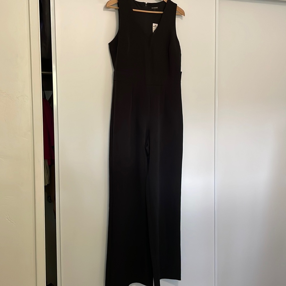 Black short sleeve jumpsuit